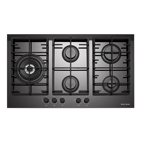 Atuar Casa Conceito Cooktop Elettromec Vetro 5 Bocas a gás 90cm Vidro