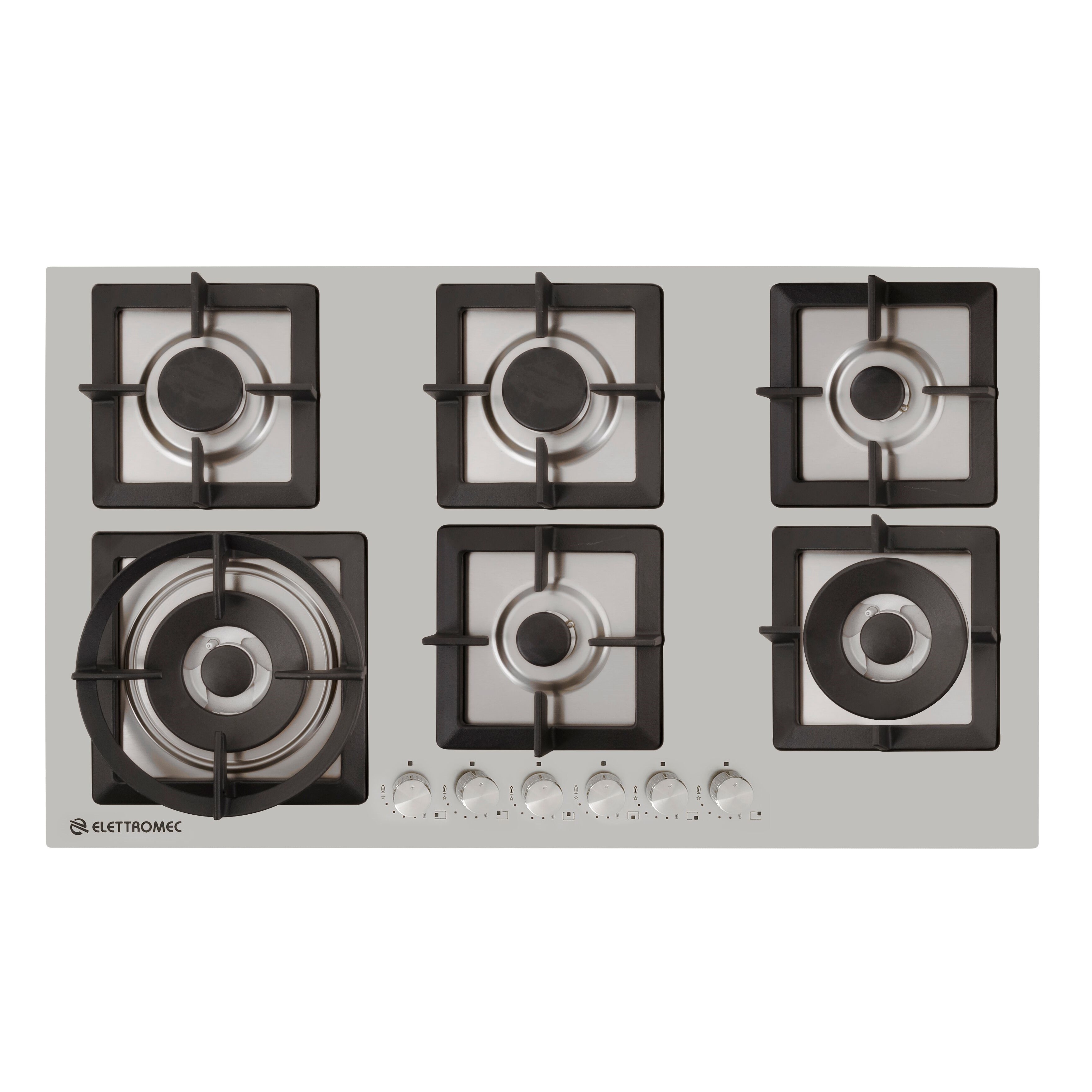 Atuar Casa Conceito Cooktop Elettromec Quadratto 6 Bocas a Gás 90cm